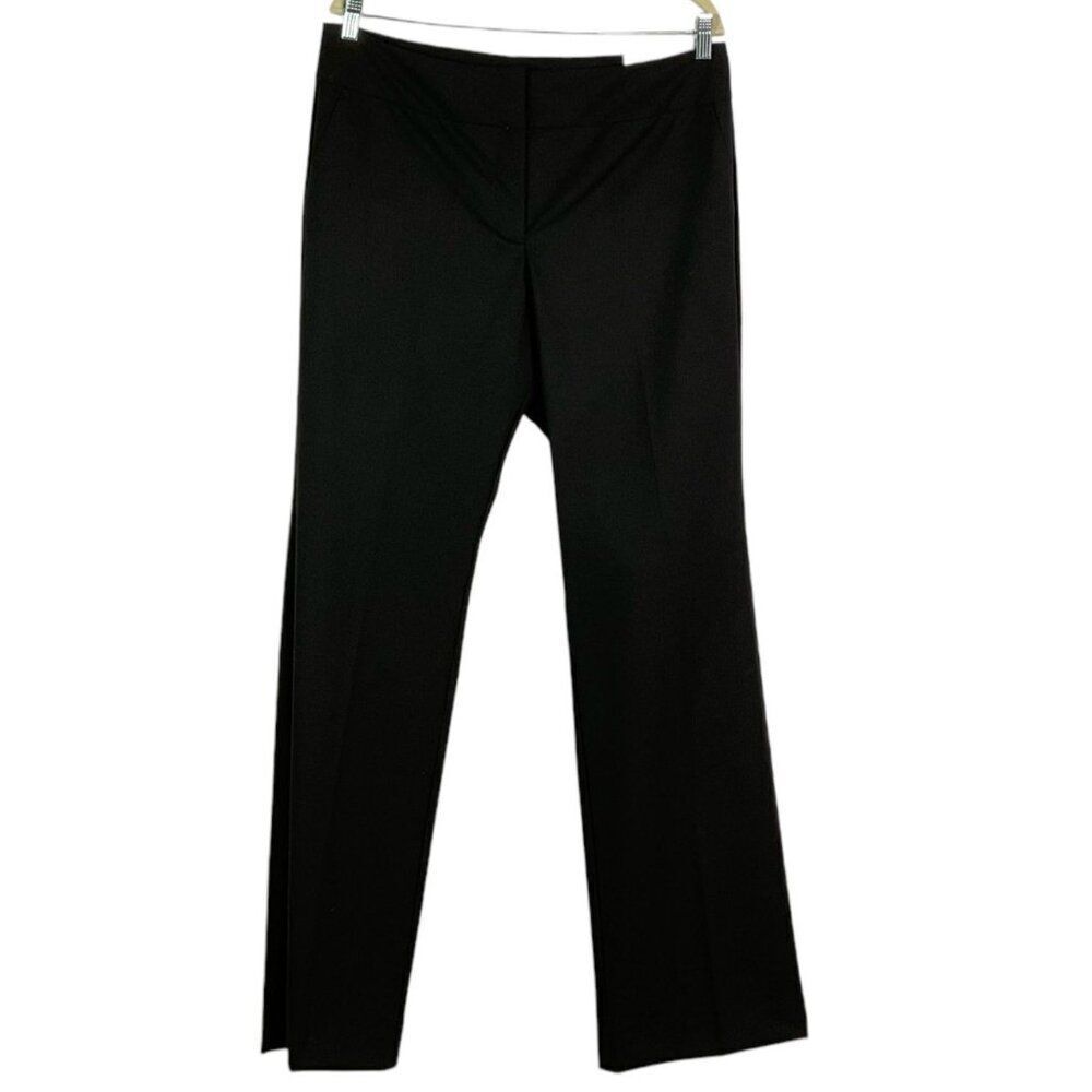 Ann Taylor Factory Mid-Rise Trouser Leg Full Length Pants, Size 12, Black, NWT